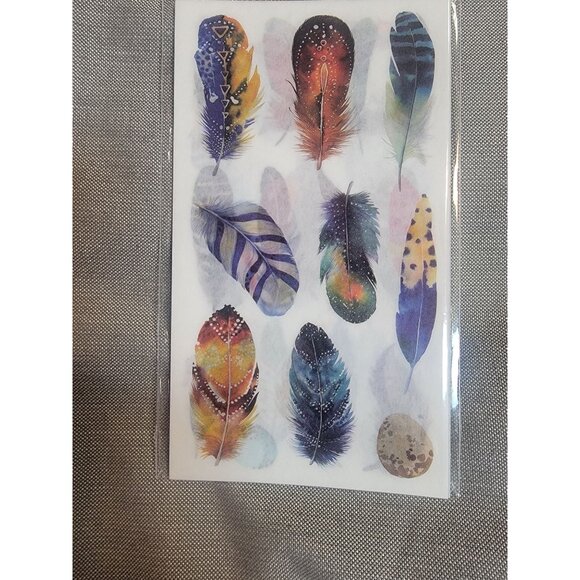 Colorful Feather Stickers Set - Picture 1 of 2